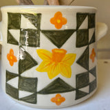 Daffodil Quilt Utensil Crock