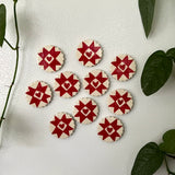 Quilt Star & Heart Magnet