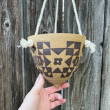 Amish Star Quilt Hanging Planter