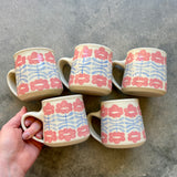 Pink & Blue Flower Mug
