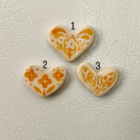 Orange Heart Magnet