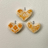 Orange Heart Magnet