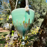 Blue Drips Hanging Planter