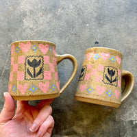 Tulip Stamp Spring Mug