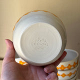 Orange Flowers Cereal Bowl