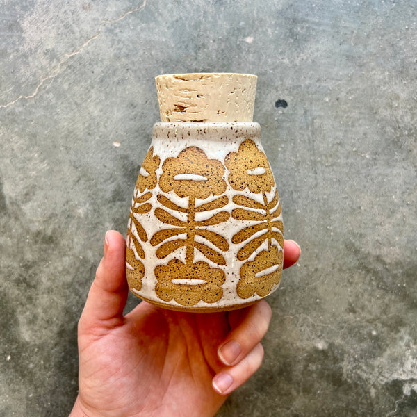 Flower Power Cork Jar