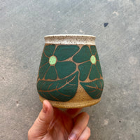 Green Groovy Flowers Mug 18oz