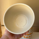 Orange Flowers Cereal Bowl