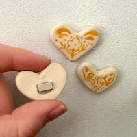 Orange Heart Magnet