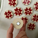 Quilt Star & Heart Magnet