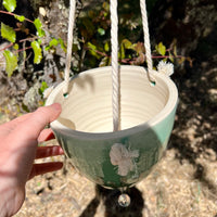 Blue Drips Hanging Planter