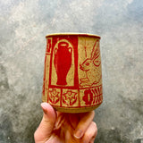 Red & Tan Patchwork Mug 18oz