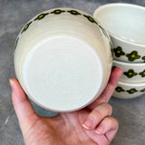 Green Flowers Cereal Bowl