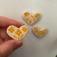Orange Heart Magnet