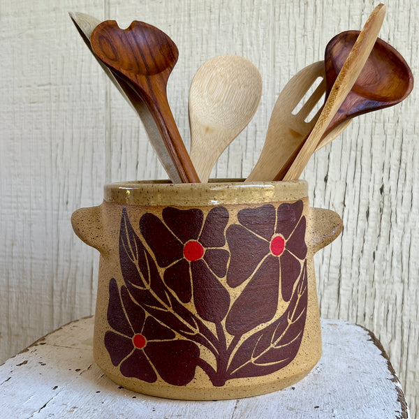Groovy Flowers Utensil Holder
