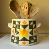 Daffodil Quilt Utensil Crock