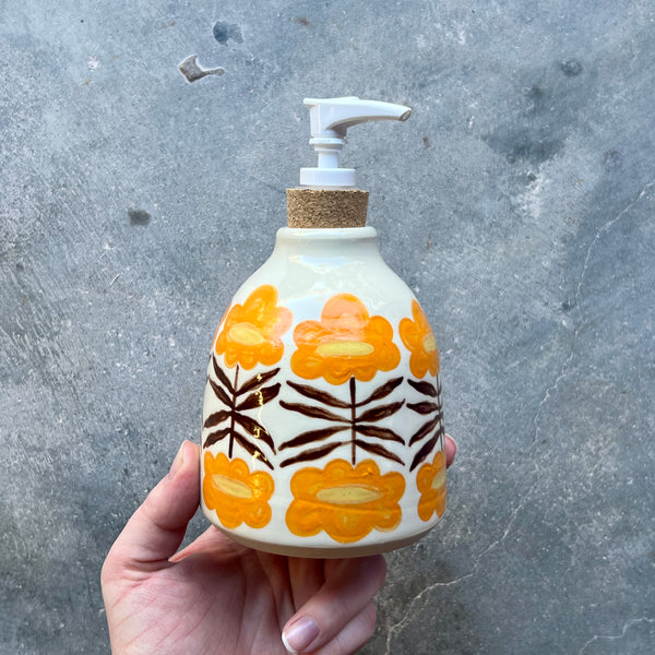 Fall Flowers Soap Dispenser