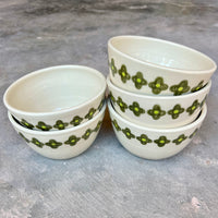 Green Flowers Cereal Bowl