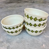Green Flowers Cereal Bowl
