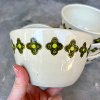 Green Flowers Cereal Bowl