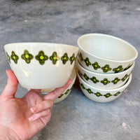 Green Flowers Cereal Bowl