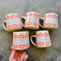Pink & Blue Flower Mug