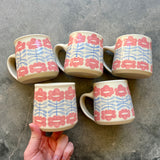 Pink & Blue Flower Mug