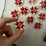 Quilt Star & Heart Magnet