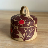 Red Groovy Flowers Jar