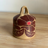Red Groovy Flowers Jar
