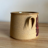 Red Groovy Flowers Utensil Crock
