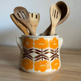 Fall Flowers Utensil Crock